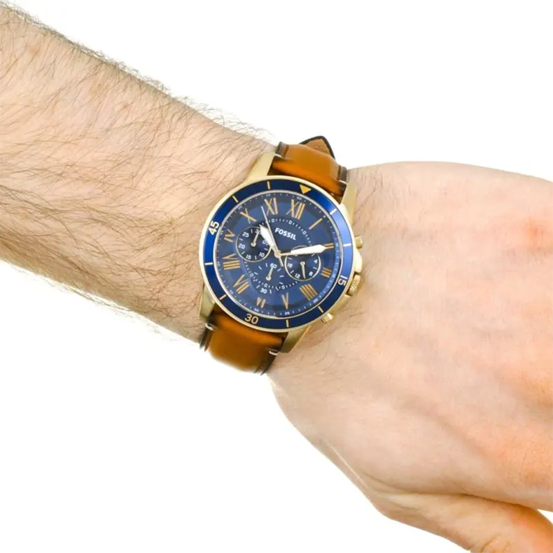 Fossil Grant Sport Chronograph Blue Dial  Men's Watch- FS5268